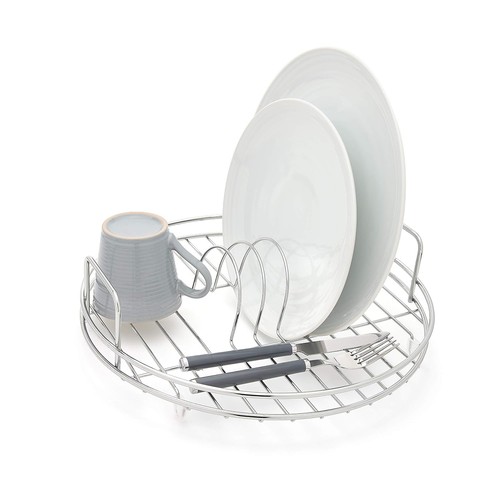 Circular chrome dish drainer - circular,
