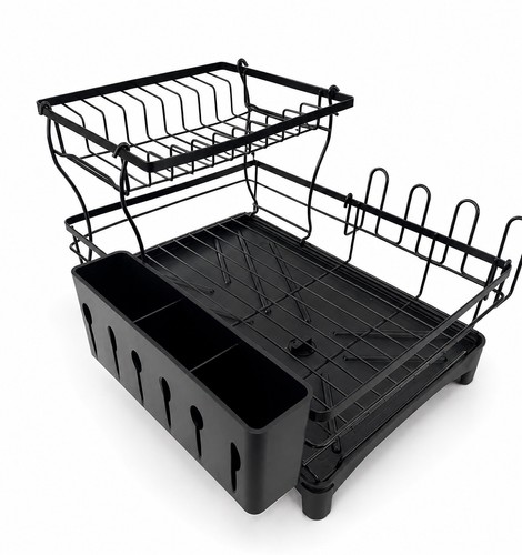 Black dish drainer - drainer, rack