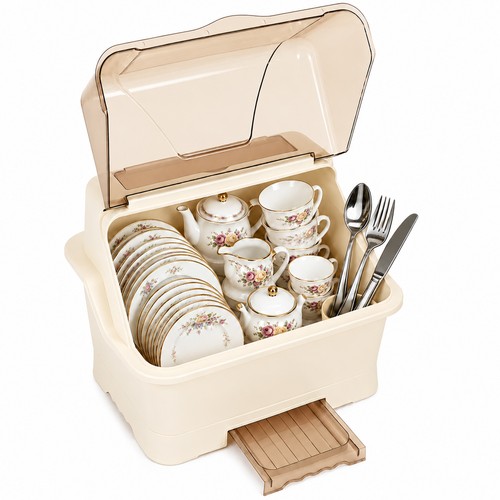 Dish rack with lid utensil - with, &
